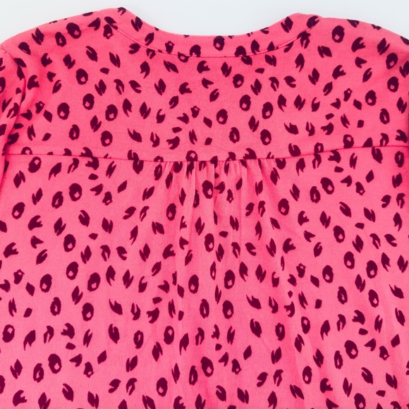Kim Rogers Ladies Blouse 3/4 Tab Sleeve Pink Leopard Print Size XL Pull Over - Picture 8 of 15